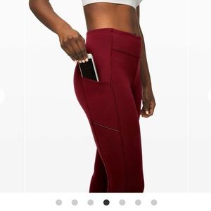 Lululemon Deep Rouge Speed Up Tight 25”